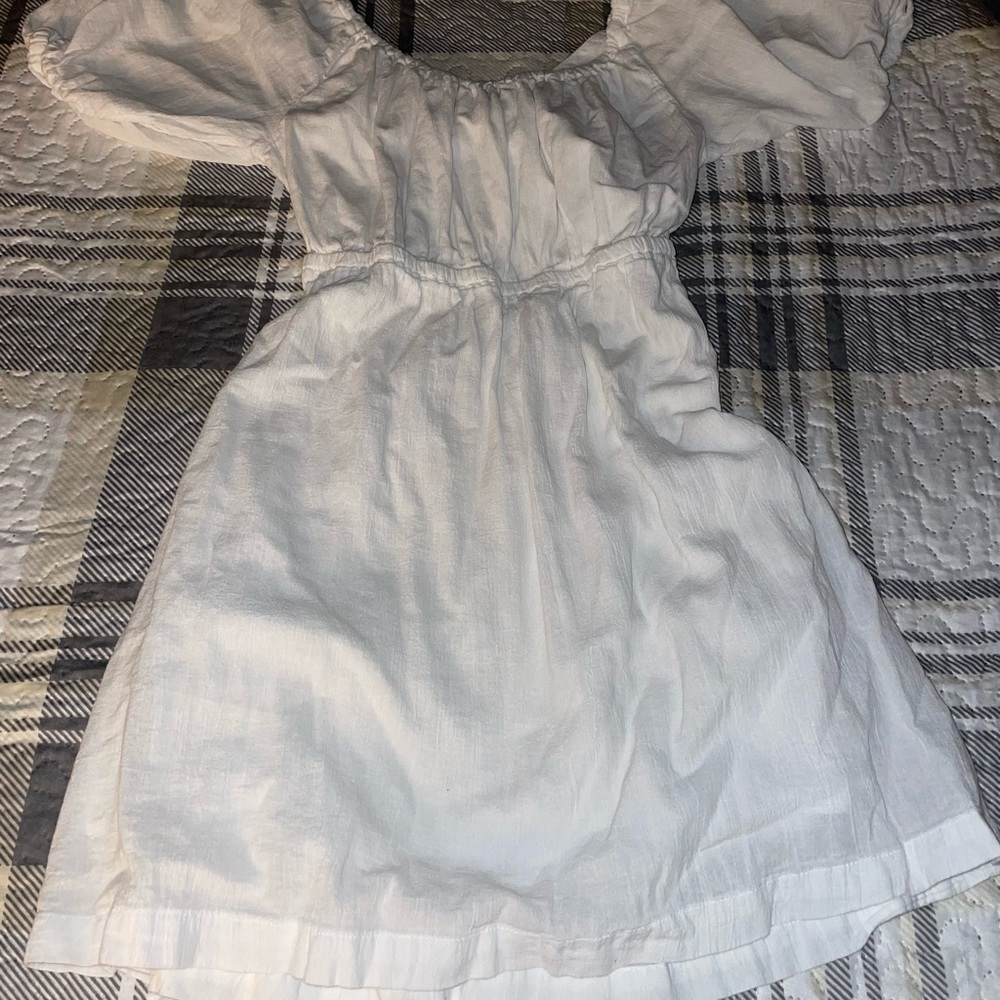 Old Navy Puffy Sleeve White Kids Dress